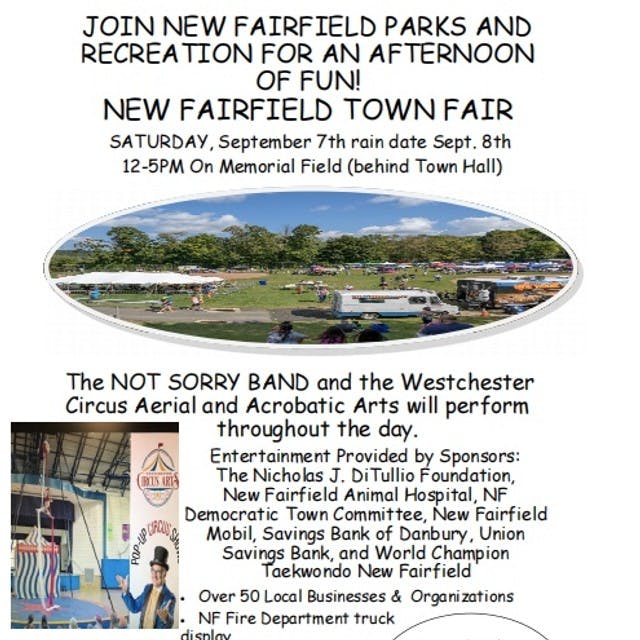 New Fairfield Town Fair is September 7