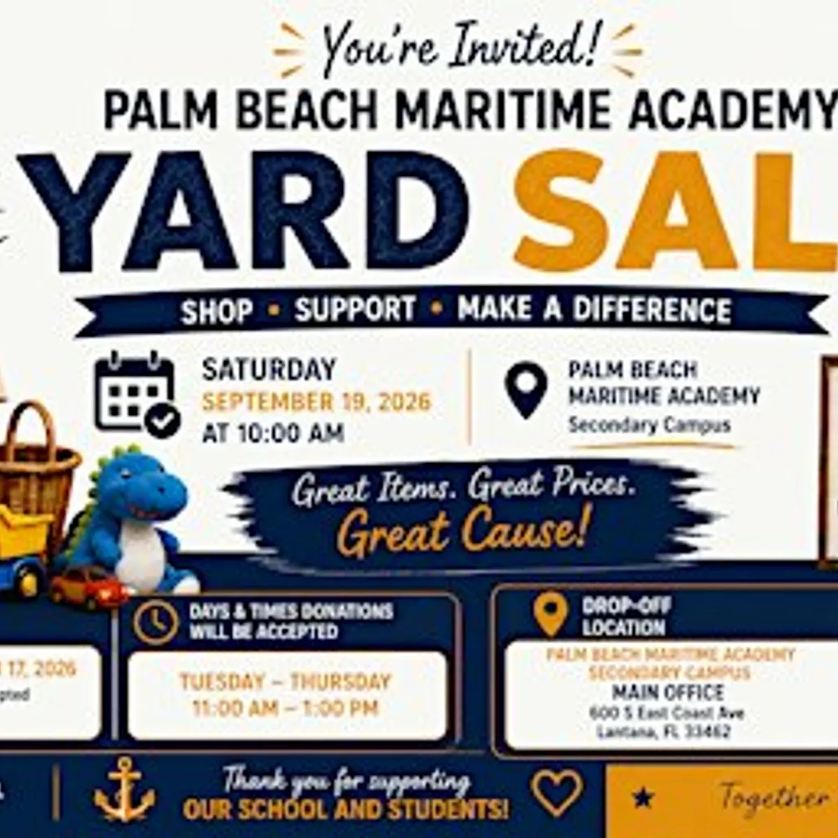 Palm Beach Maritime Academy Yard Sale
