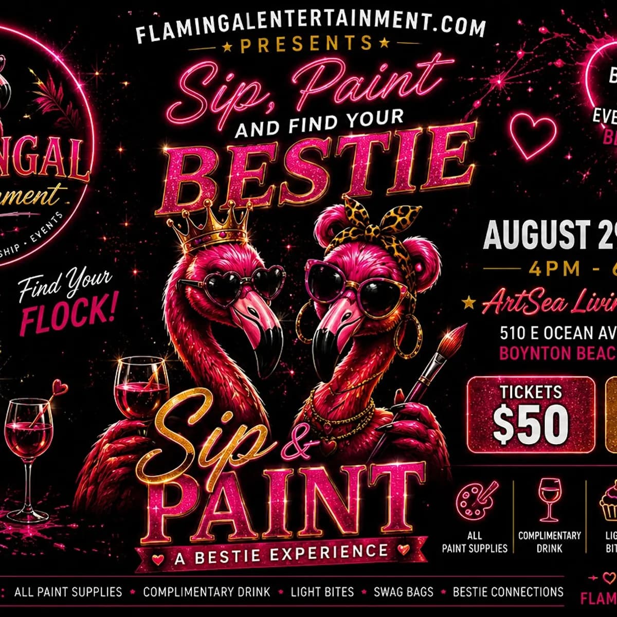 Bestie Socials - Sip & Paint