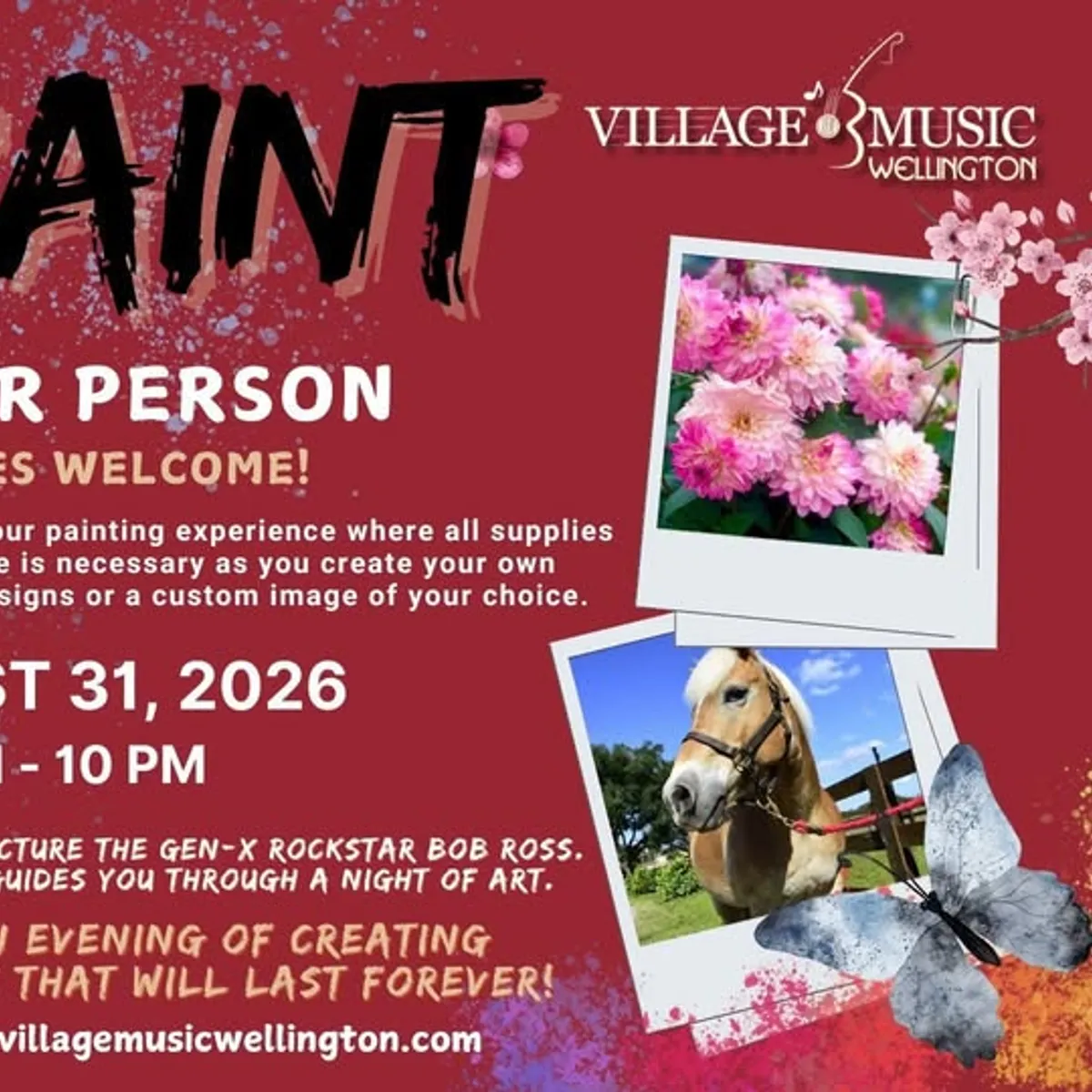 SIP & PAINT 🎨 🍷 at the Village Music Café!!