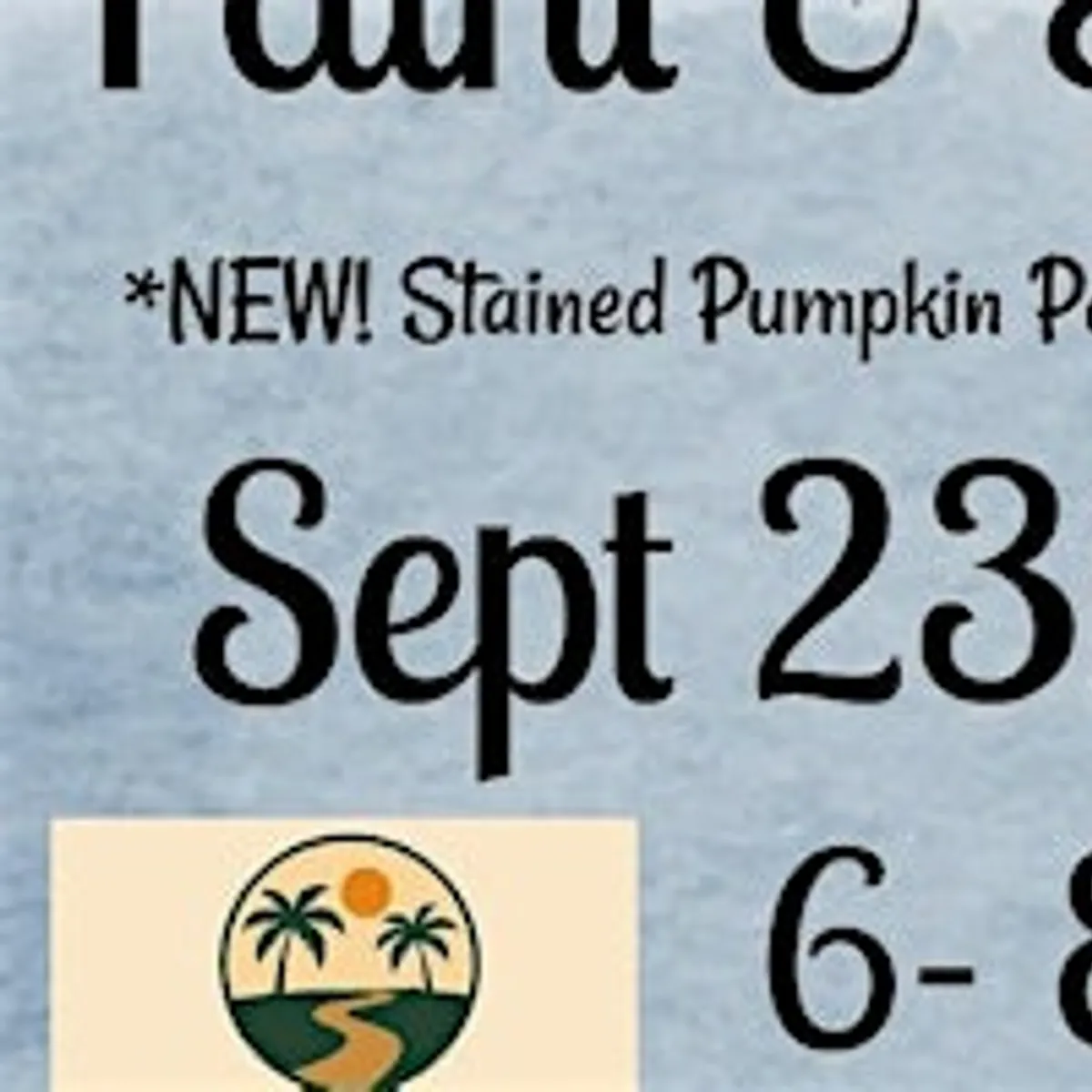 Rustic Pumpkin Wood Paddle Painting