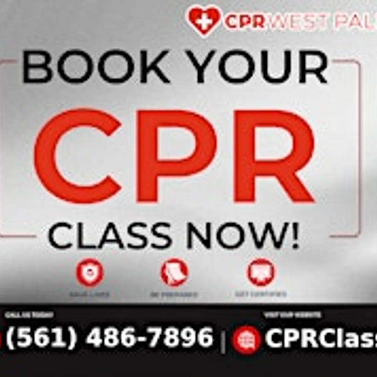 Red Cross BLS CPR and AED Class in West Palm Beach, FL.