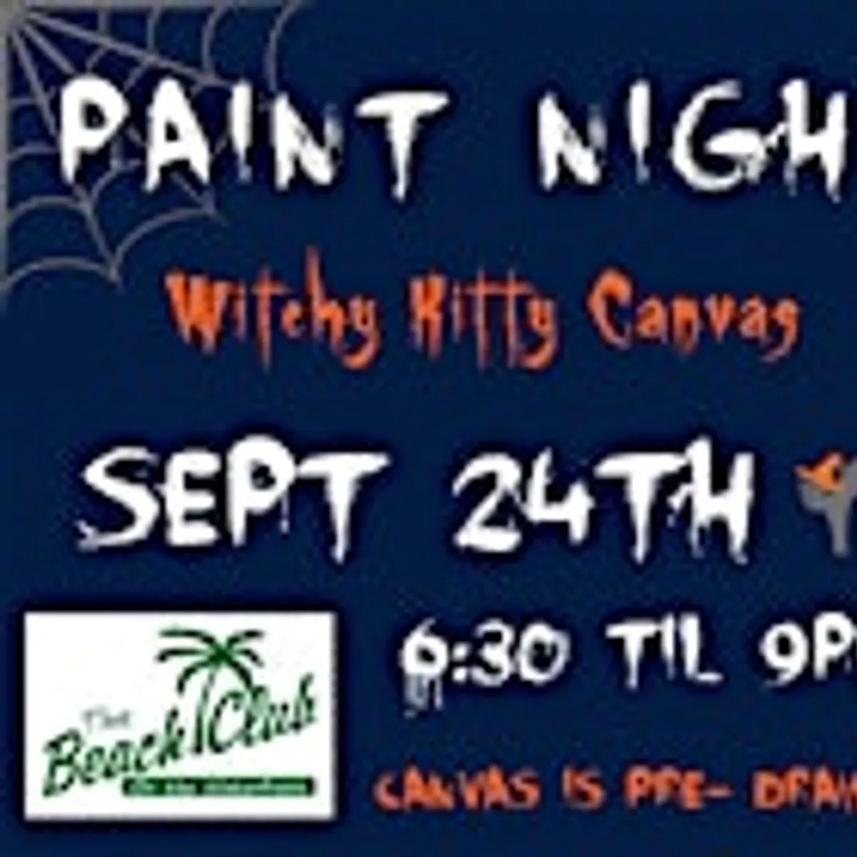 Predrawn Witchy Kitty Paint Night