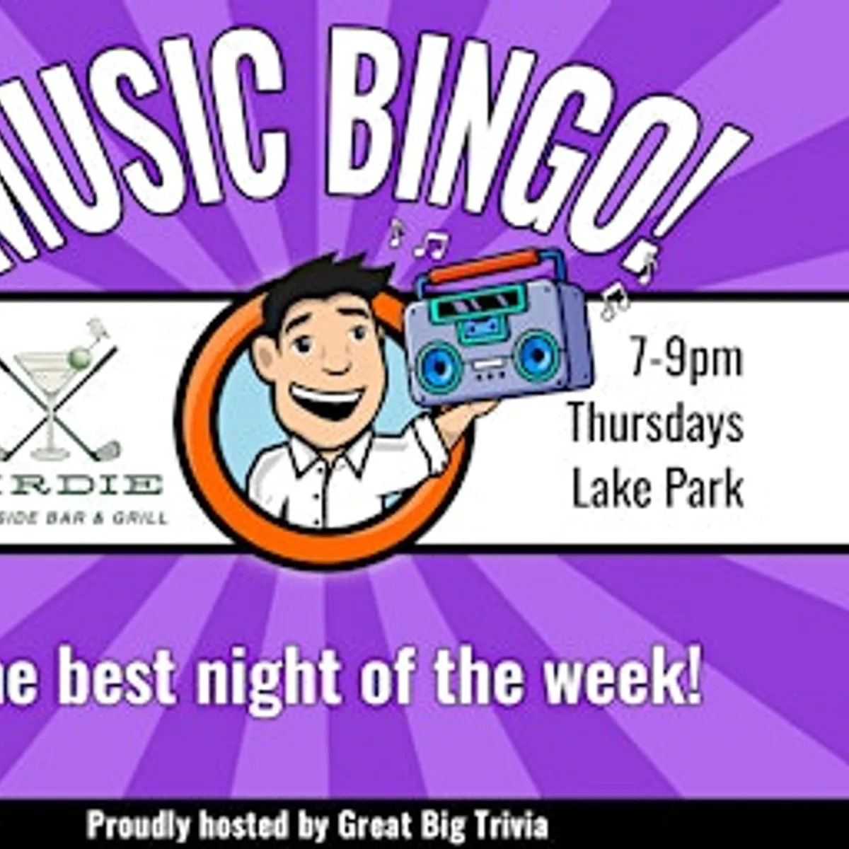 Play Music Bingo with Prizes at The Birdie by David Burke