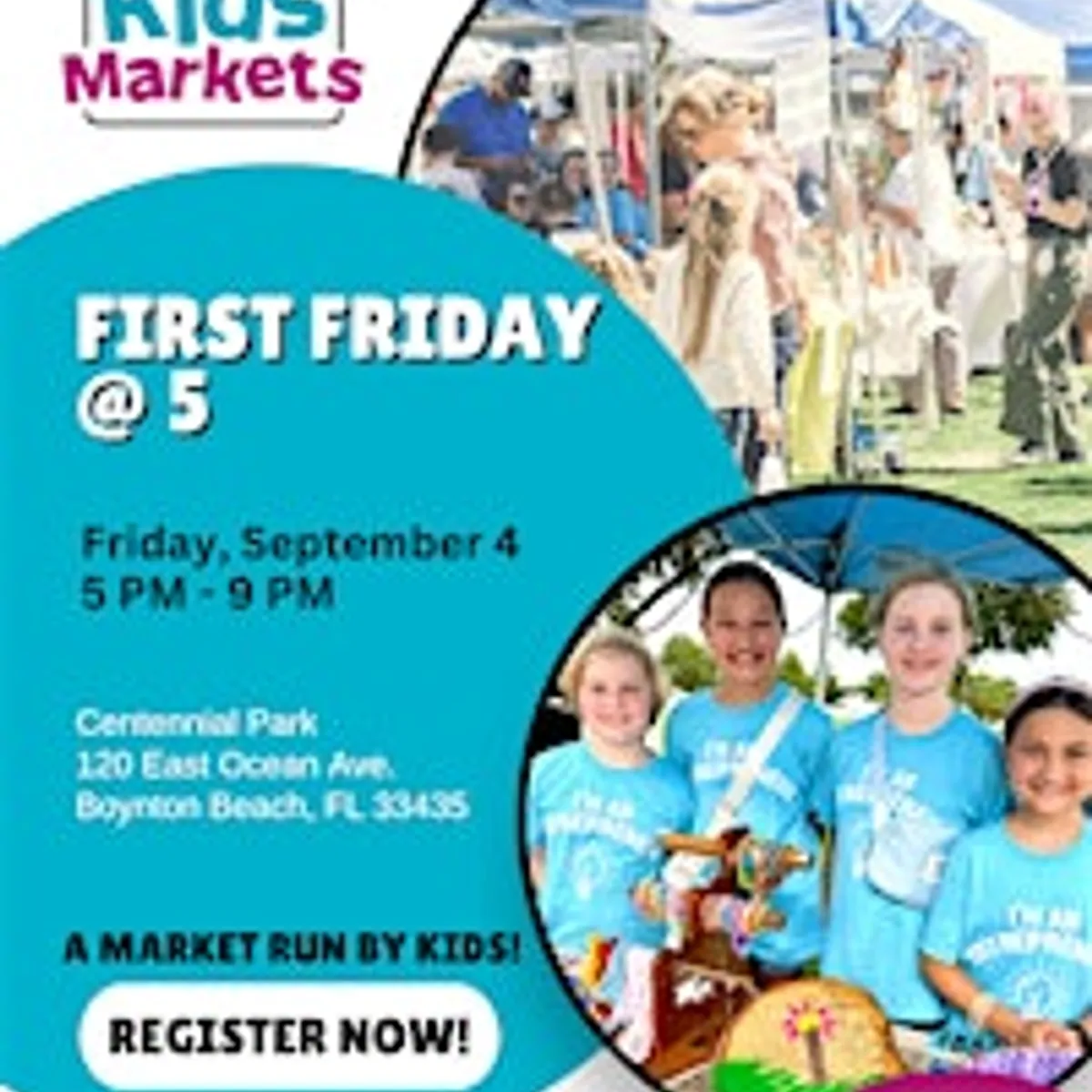 Kids Markets at Boynton First Friday at 5
