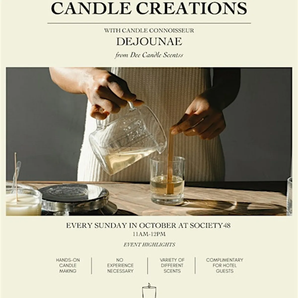 Candle Making Class @ the Belgrove Resort and Spa