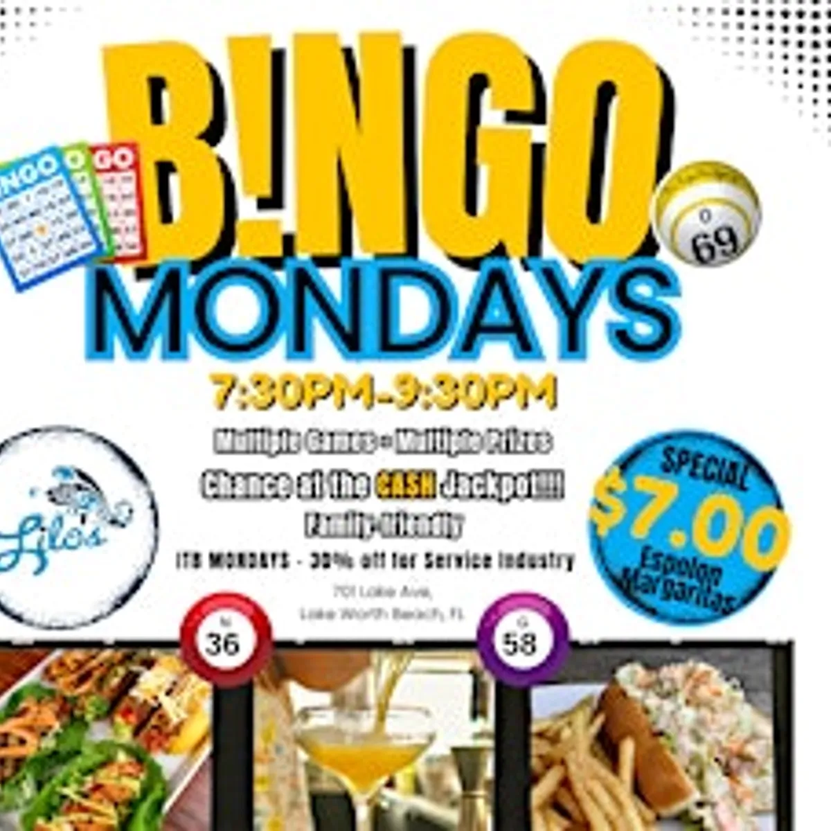 Jackpot Bingo Mondays at Lilo's!