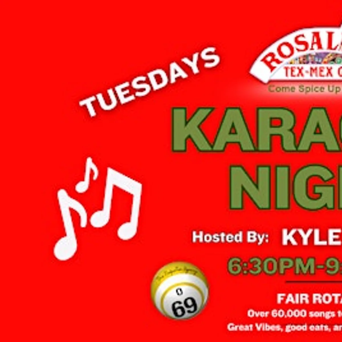 Tuesday Karaoke at Rosalita's Tex Mex Grill