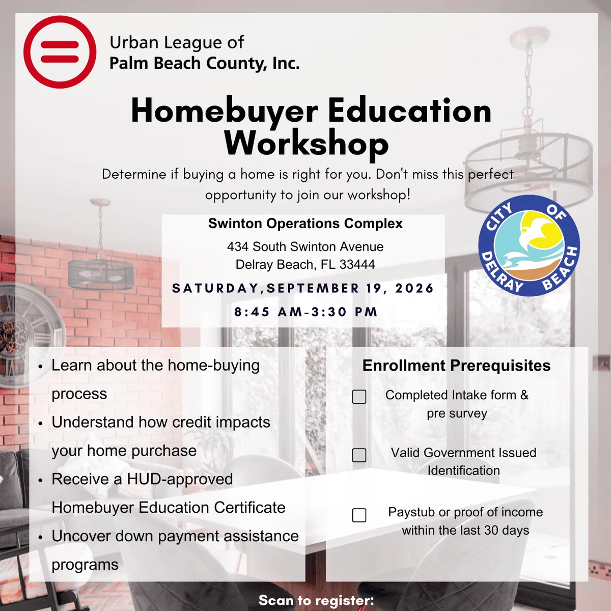 In Person Homebuyer Education Workshop in Delray Beach