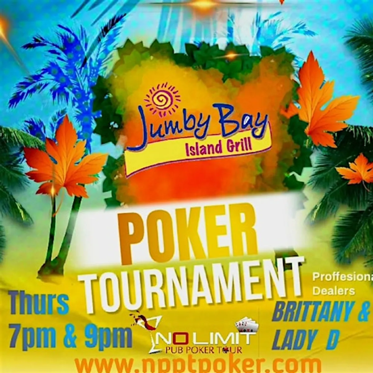 FREE Texas Hold'em Poker Tournament @ Jumby Bay in Abacoa Thursdays 7PM