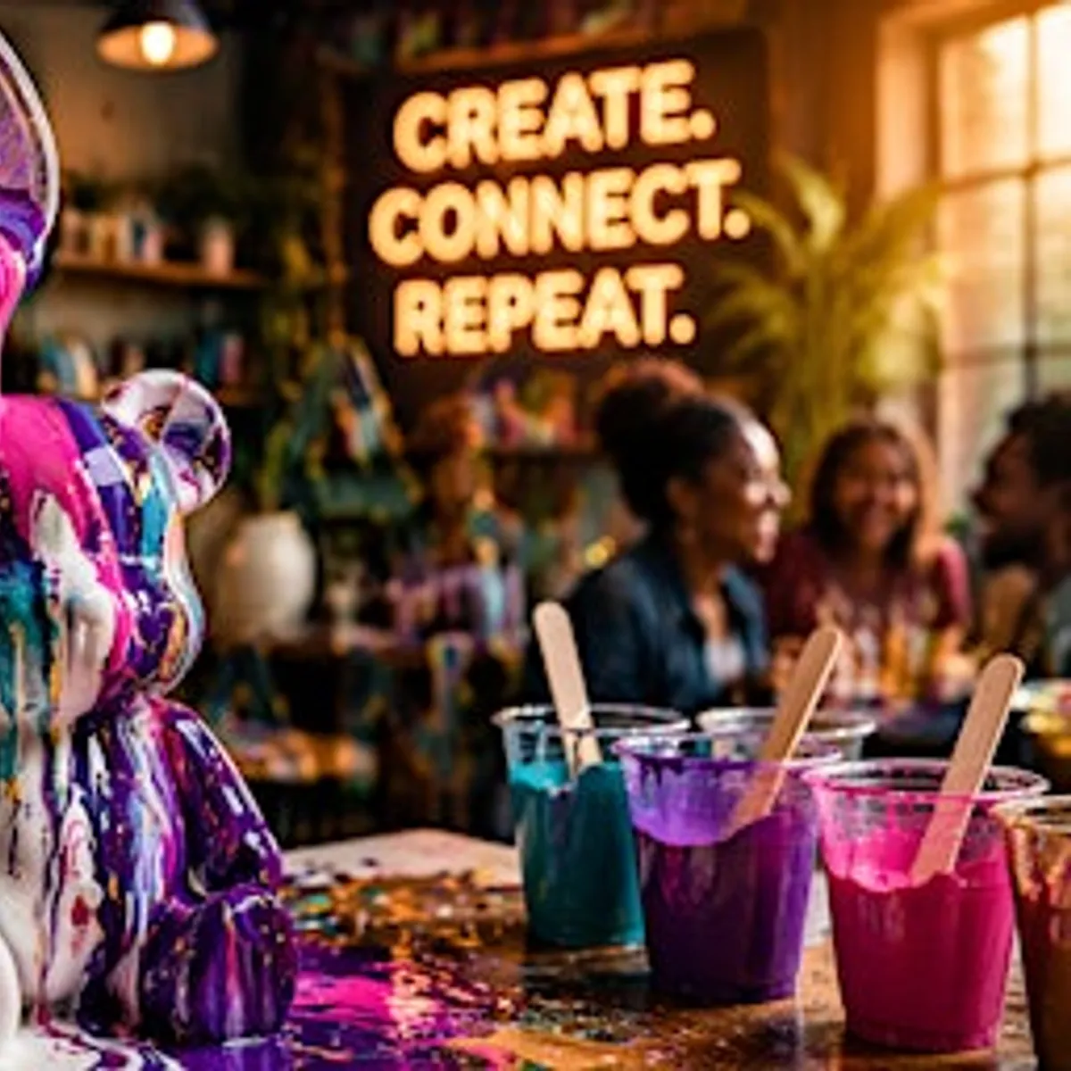 Pour Decisions @ Canvas & Company | Acrylic Pour Experience | BYOB | WPB
